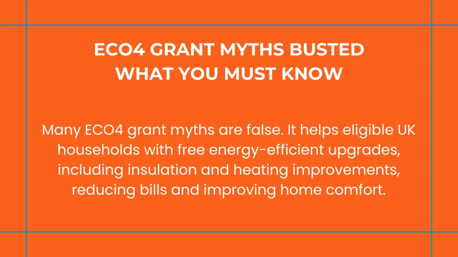 ECO4 Grant myths explained for UK households