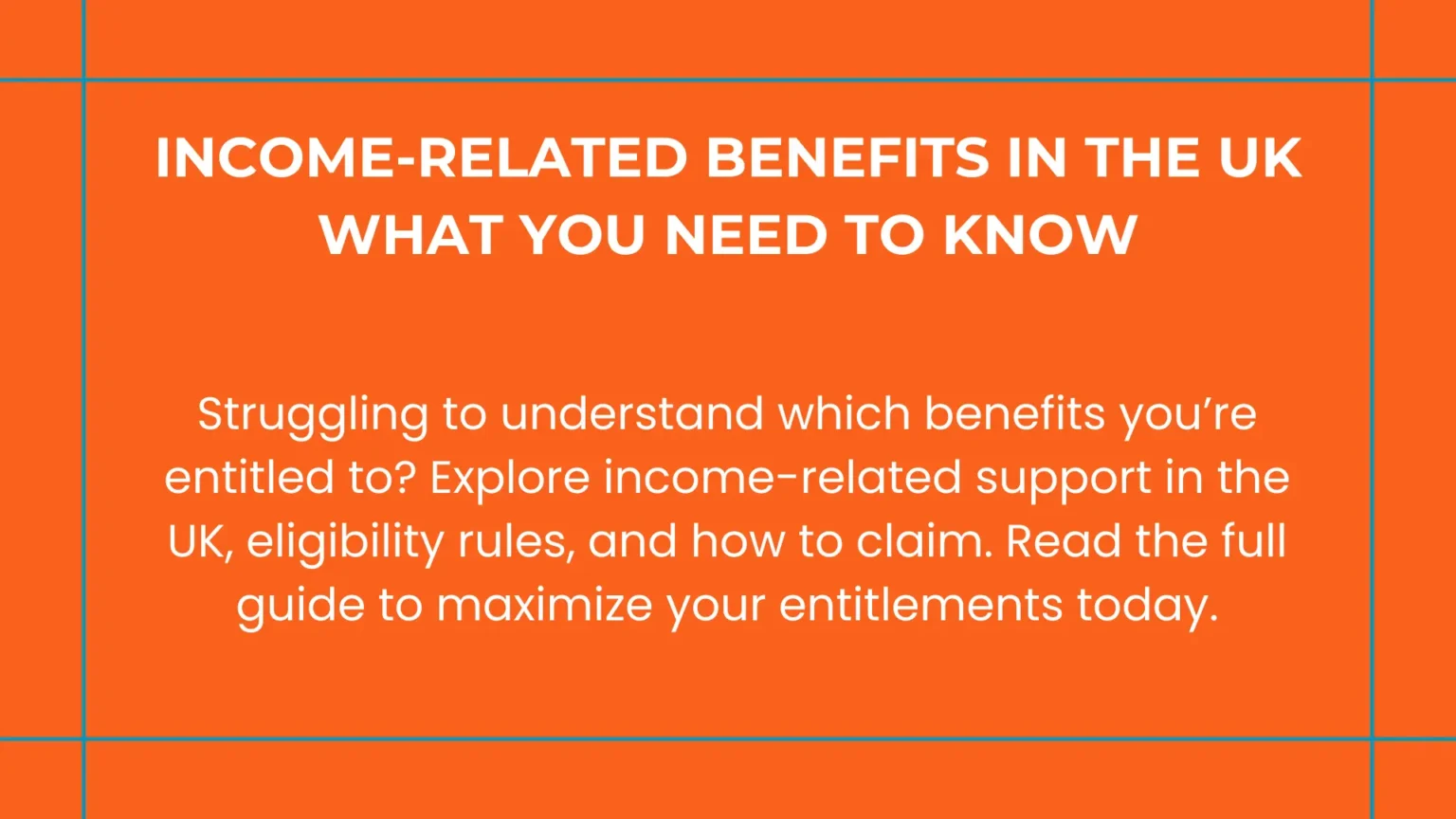 Guide explaining income-related benefits in the UK