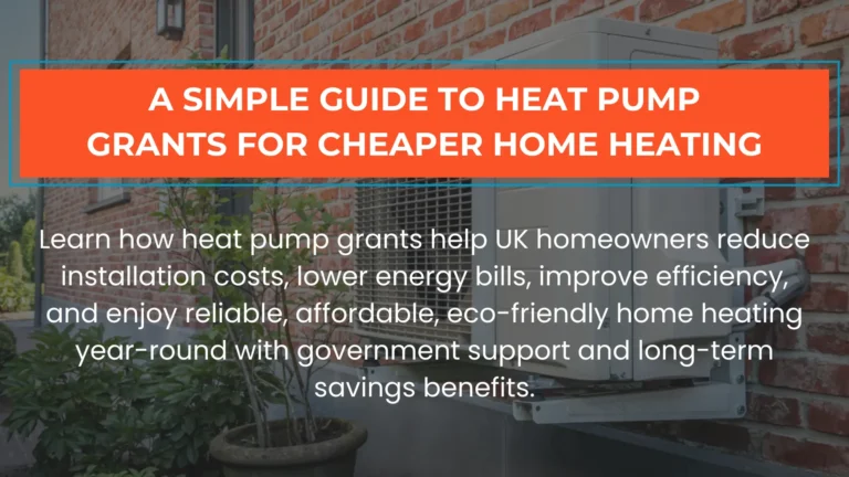 Heat pump outside UK home for heat pump grant guide