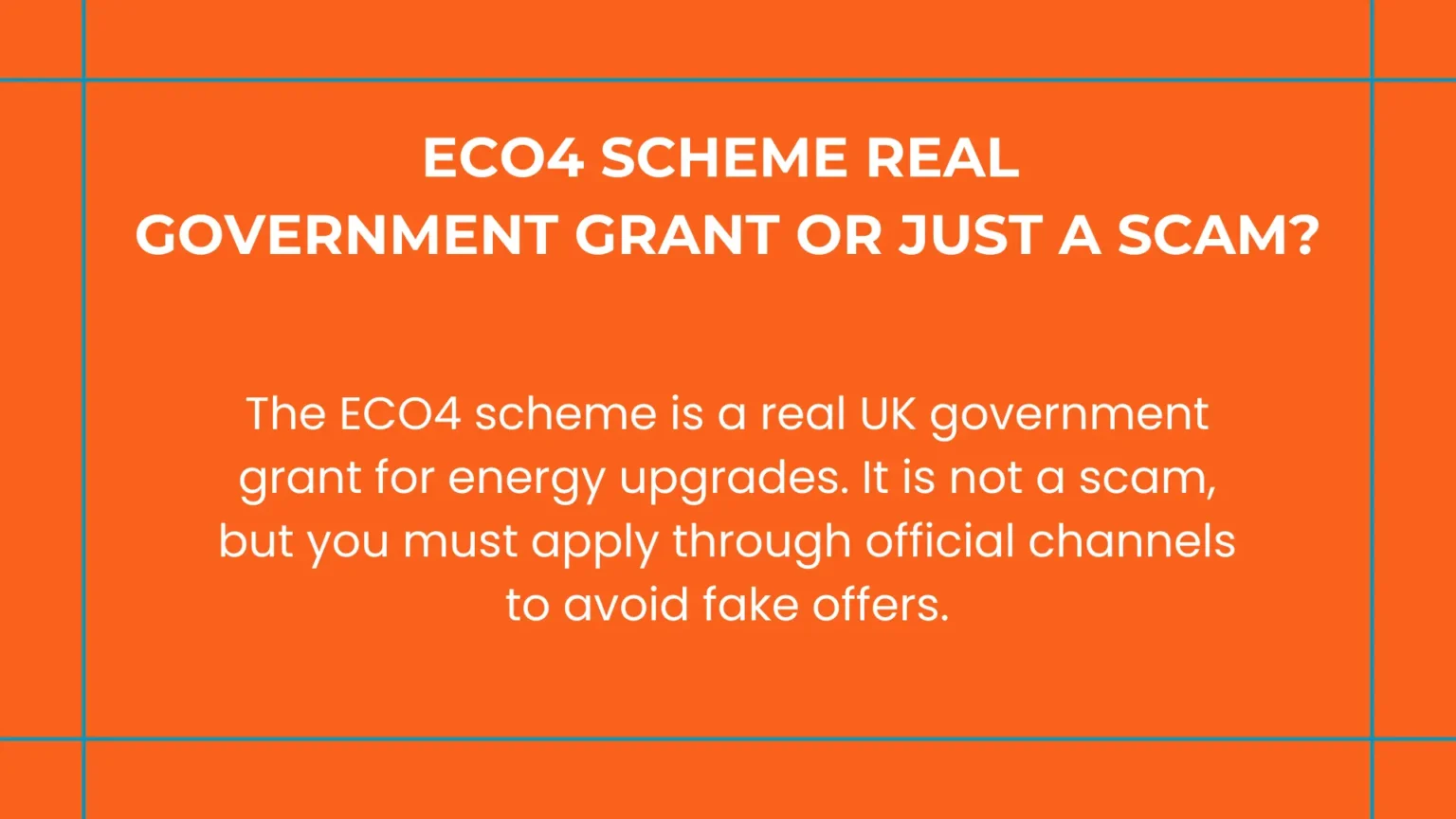 ECO4 scheme scam or genuine – UK government energy grant helping eligible households receive free insulation.