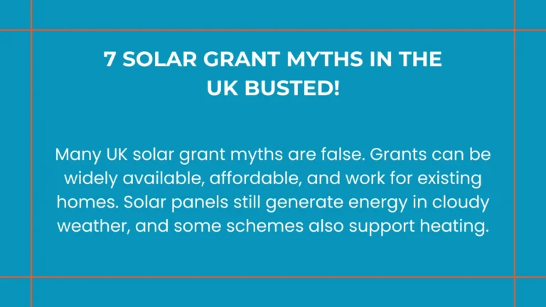 Solar grants UK myth busting guide