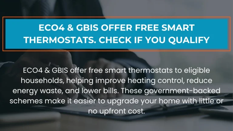 Smart heating controls and thermostat installation under ECO4 and GBIS grants to reduce energy bills and improve home efficiency.